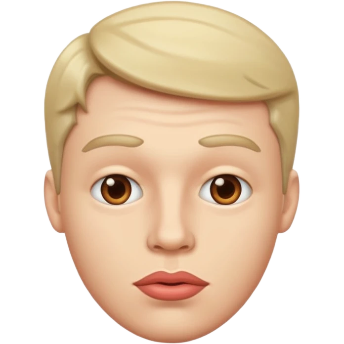 White Guy with big lips emoji