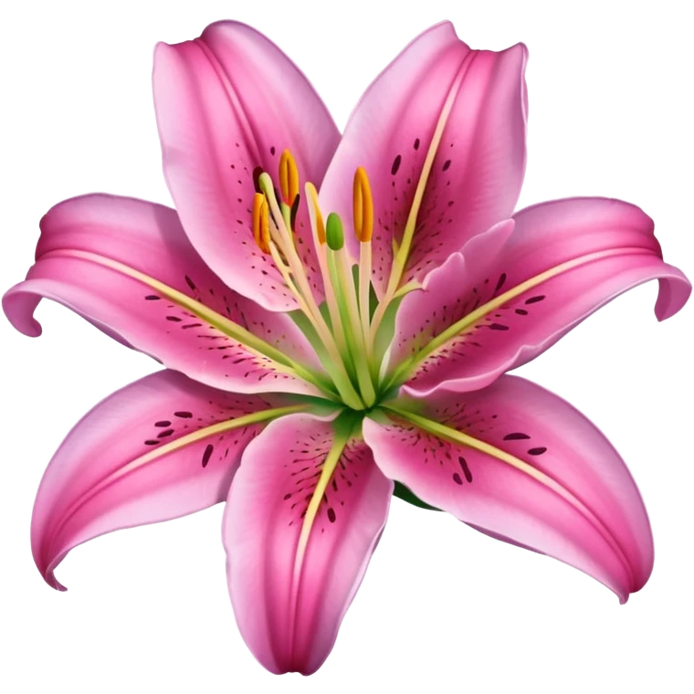 Pink lily flower emoji