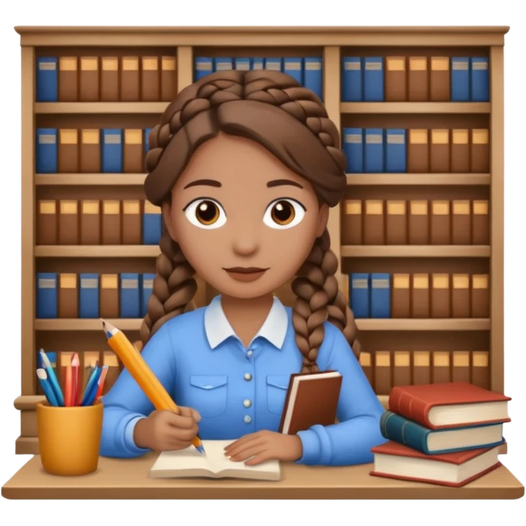 women working with paper and books braid hair emoji