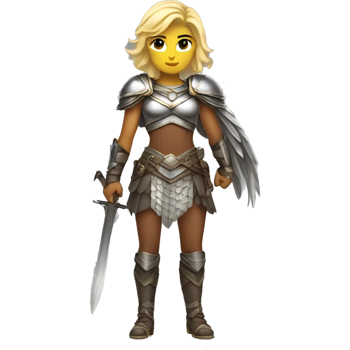 Blond Valkyrie full body emoji