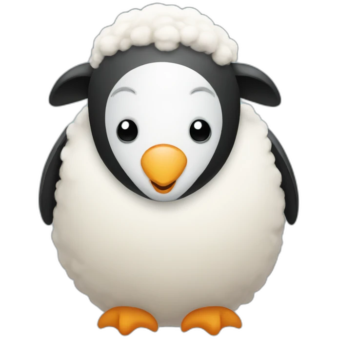 Penguin sheep emoji