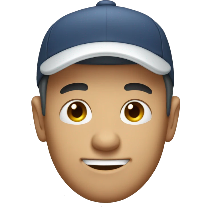 man with cap on winking  emoji