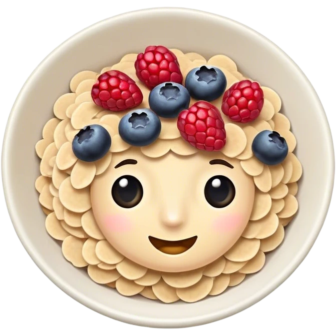 Oatmeal with berries emoji
