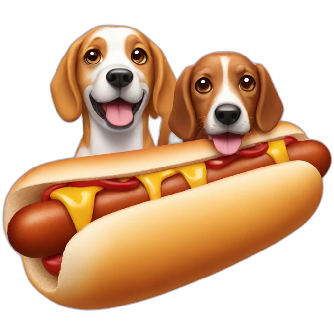 hotdog with two dogs emoji