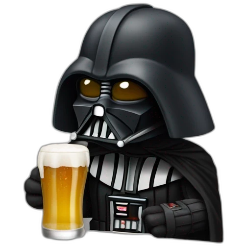 dath vador drinking beer emoji