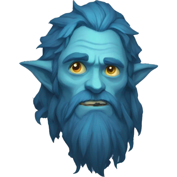 Spectral giant firbolg blue sad emoji