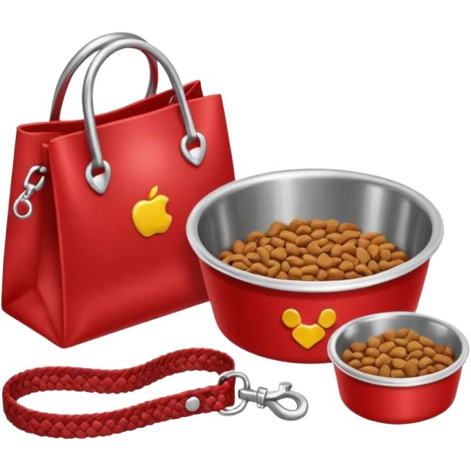 Goals:
1) Isometric style
2) Emoji style
3) Physically realistic in the style of Apple (so things should be sufficiently realistic and as expected)
4) Avoid anything that could be considered offensive, even 2%

---
Now generate an image to represent a list to buy items for a new dog. emoji