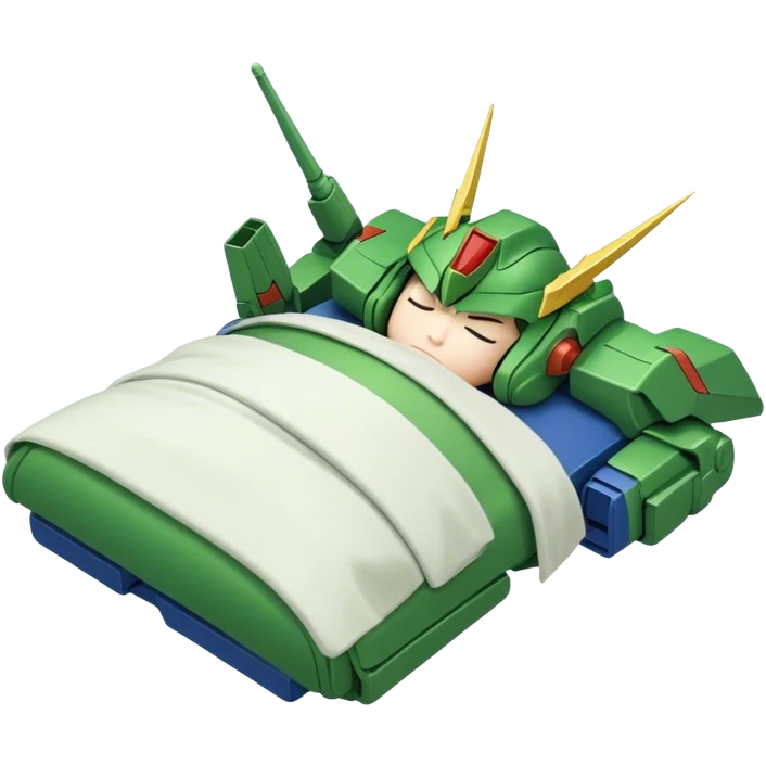 Green gundam fall asleep  emoji