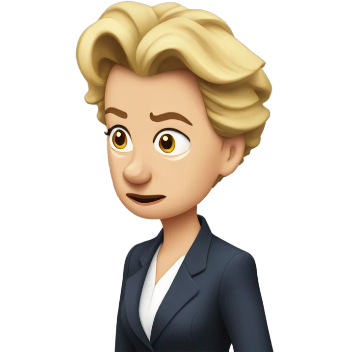 Ursula von der Leyen sad emoji