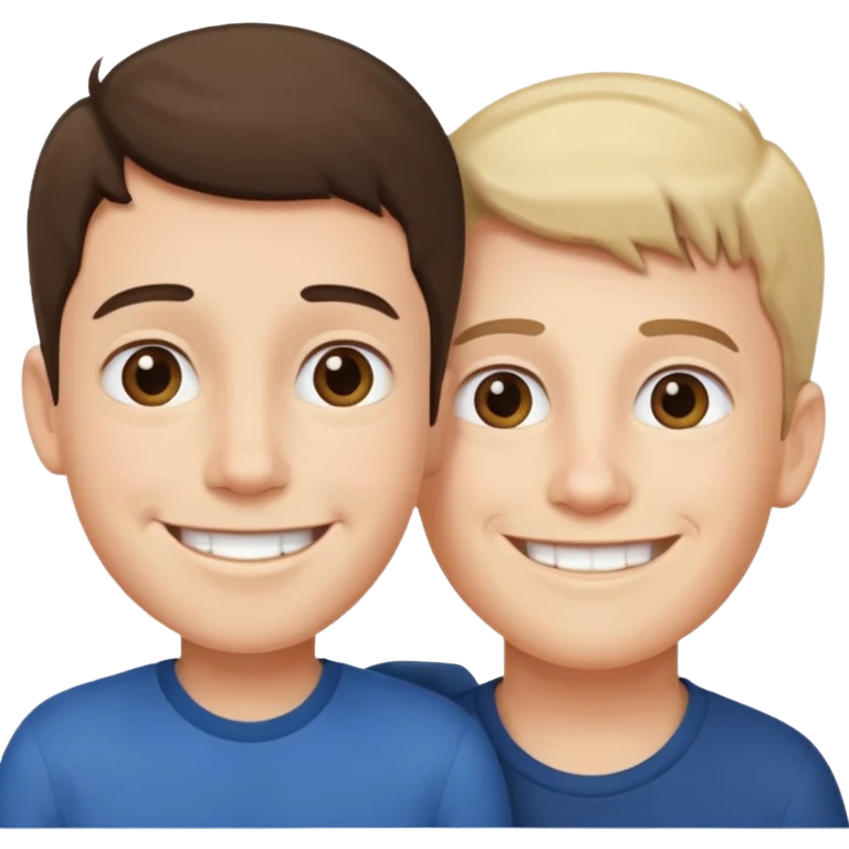Chldren boy with papa same person emoji