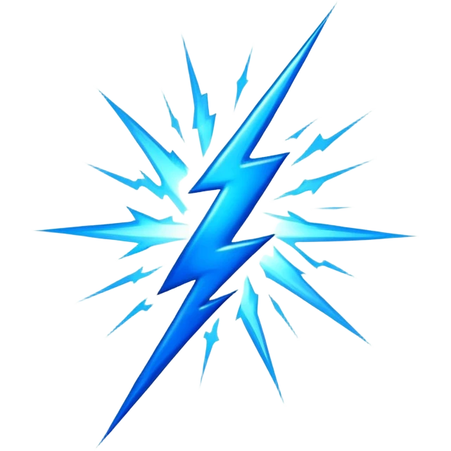 sparkling bolt emoji