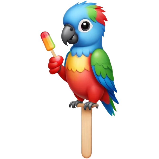 Parrot popsicle emoji