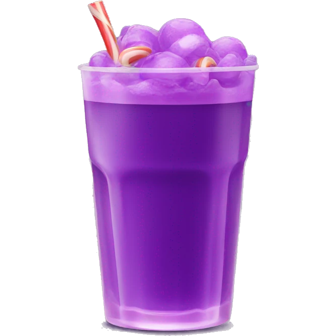 Purple drink with candy emoji