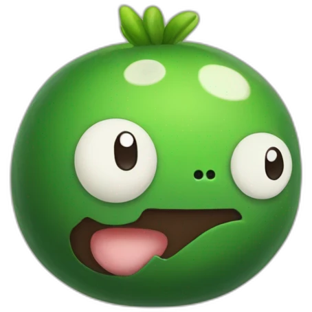 A green junimo from Stardew valley emoji