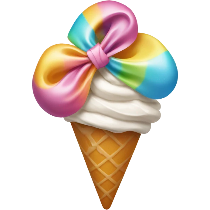 bow with ice cream emoji