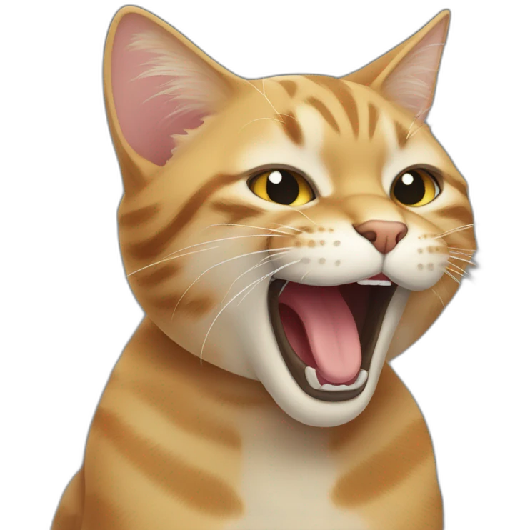 cat yawning emoji