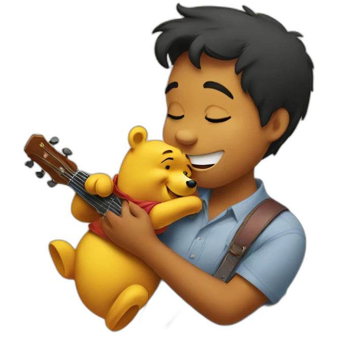 Winnie the pooh as singer emoji