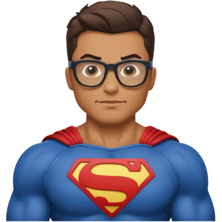 Glasses-Wearing super Heroe emoji
