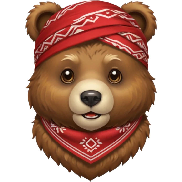 bear face with a bandana emoji