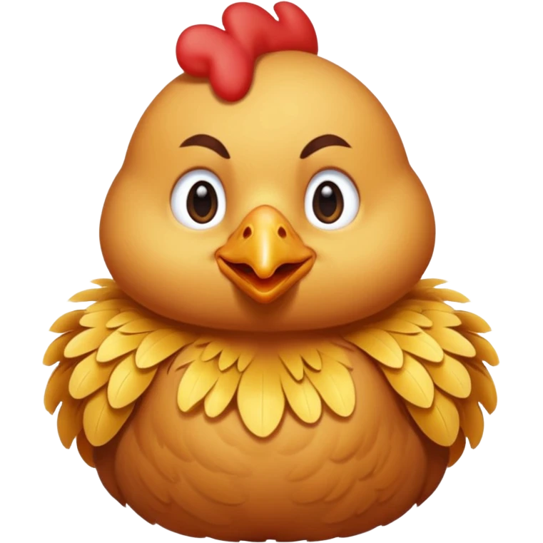 Ein Huhn das down Syndrom hat emoji