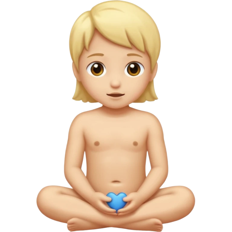 Enfant nue avec emoji