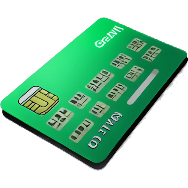 bank card green and black emoji