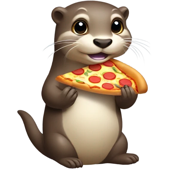 Otter eating pizza emoji