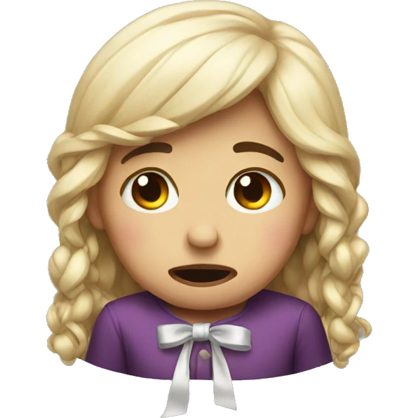crying with bow emoji