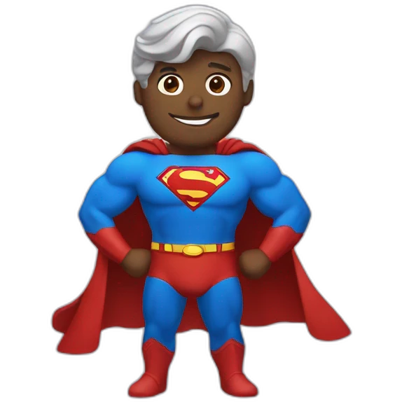 Superman with a halo emoji