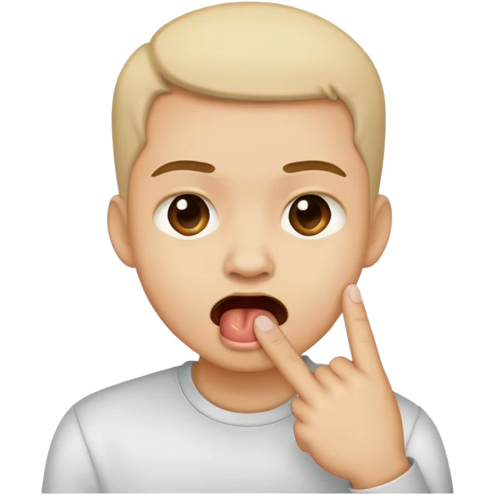 Emoji mordiéndose el dedo  emoji