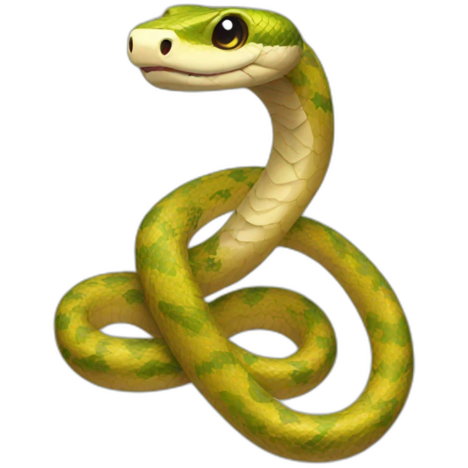 Snake wearing scarf emoji