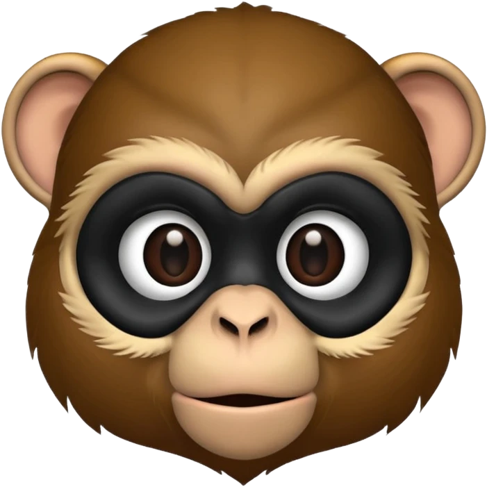 monkey with black mask  emoji