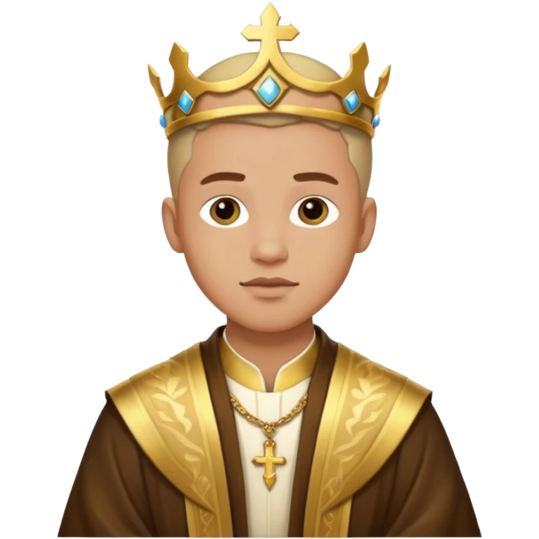 A biblical illustration of the Rich Young Ruler, a well-dressed young man in fine robes with gold accents emoji