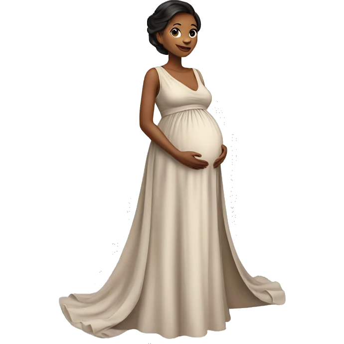 Elegant pregnancy dress emoji