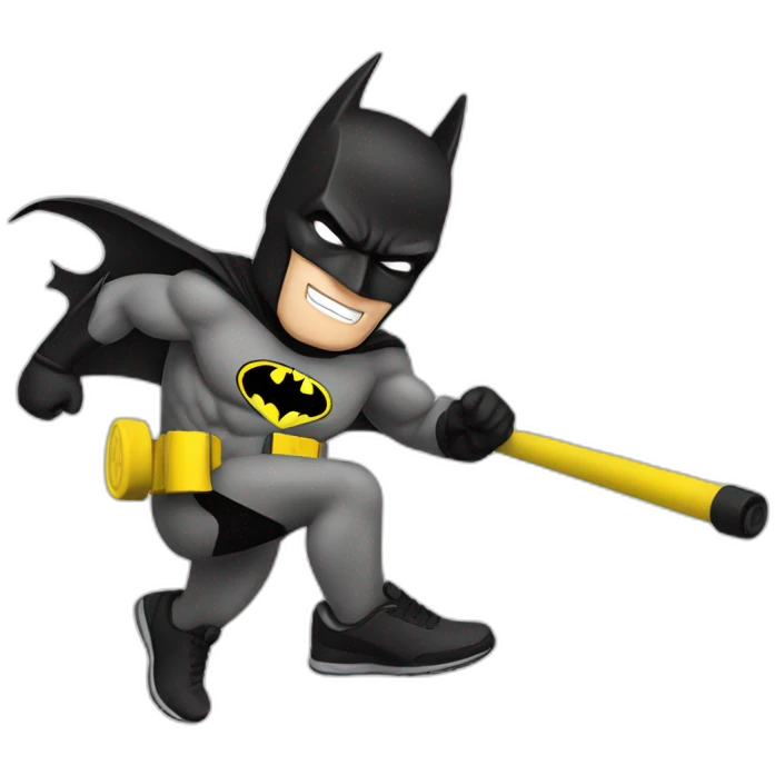 batman doing exercise with a TRX emoji