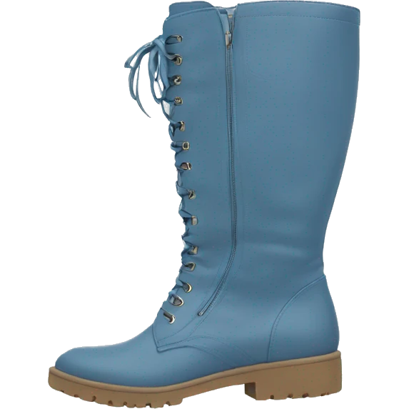 Dust blue knee high boots emoji