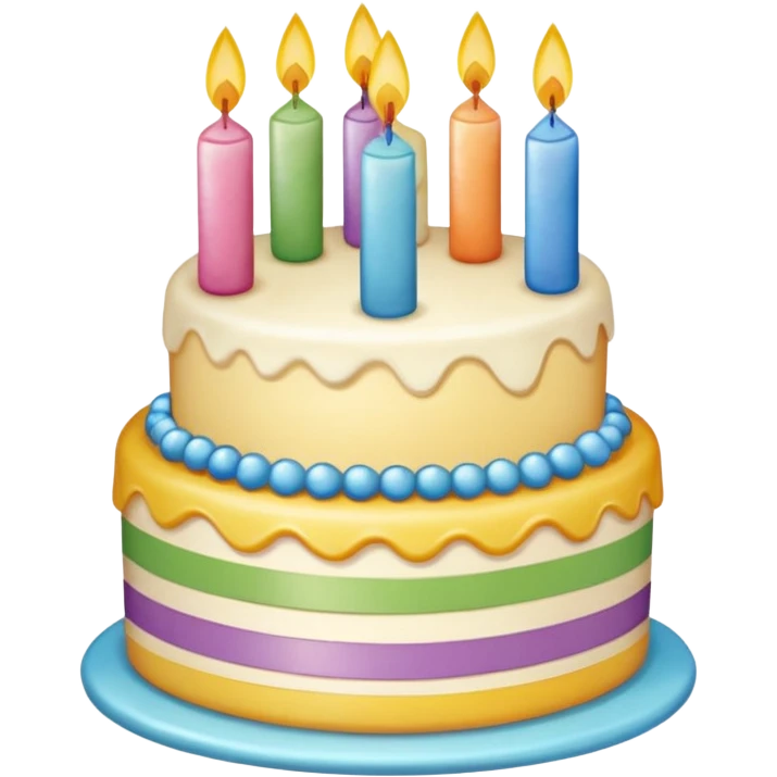 pastel de cumpleaños  emoji