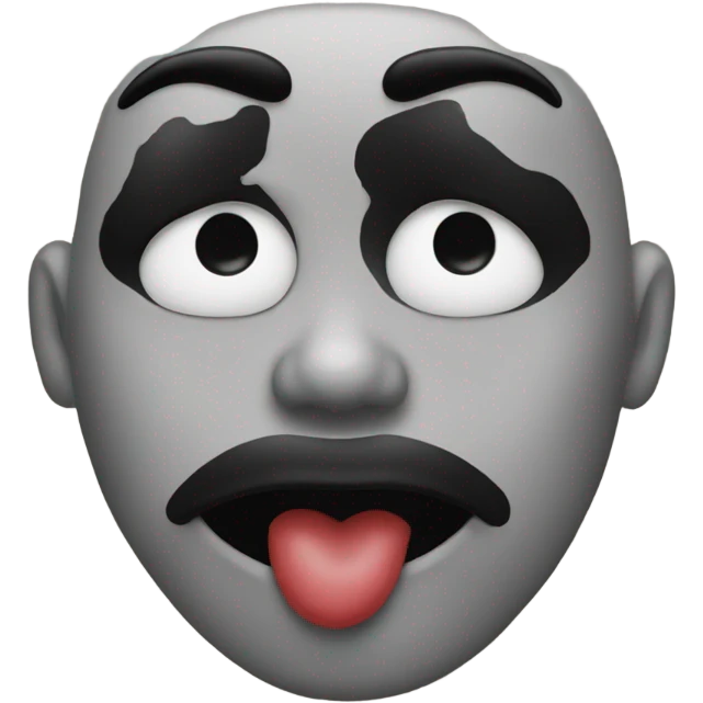 Black kiss mark emoji