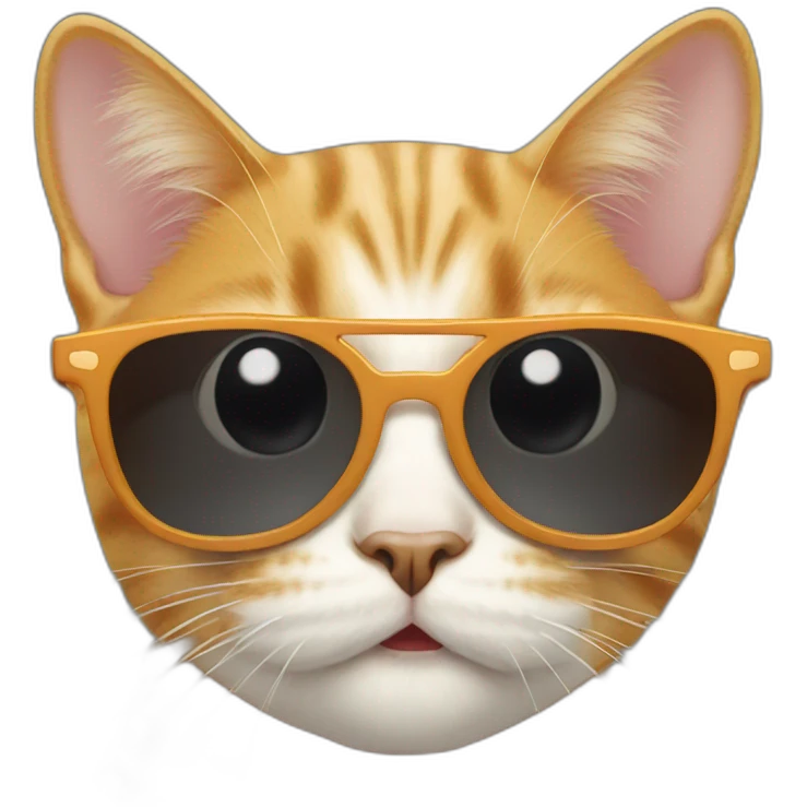 Surprised cat wearing sunglasses emoji