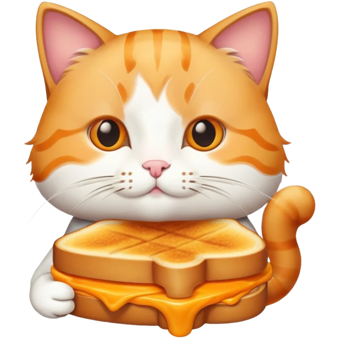 cat making a grilled cheese sandwich emoji