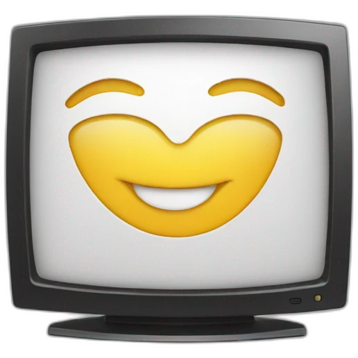 very happy face front the monitor emoji