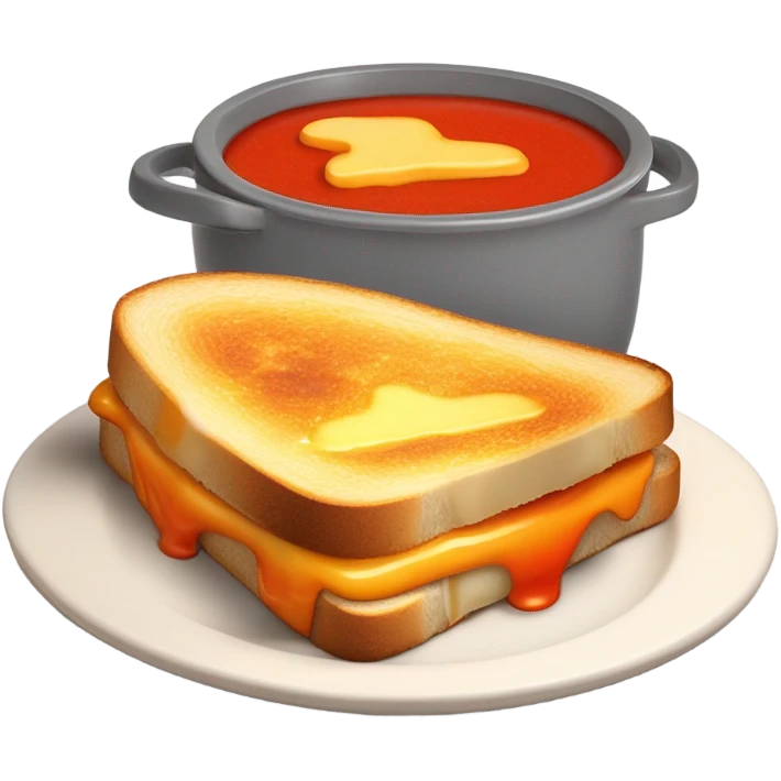 grilled cheese and tomato soup  emoji