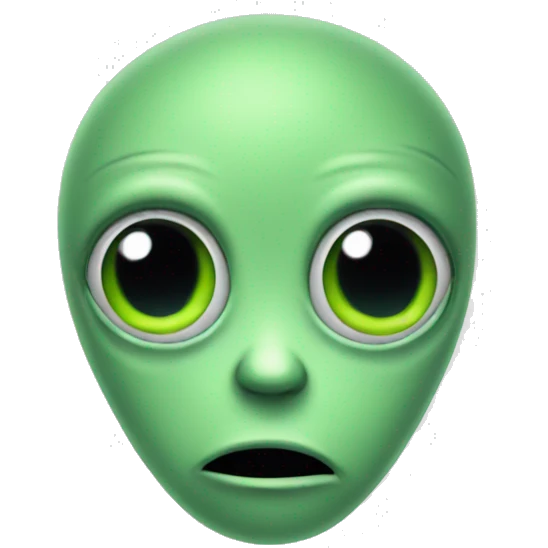alien sad emoji