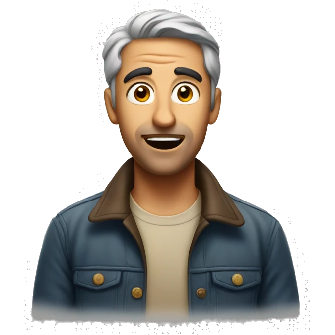 Italian man have a surprised  emoji