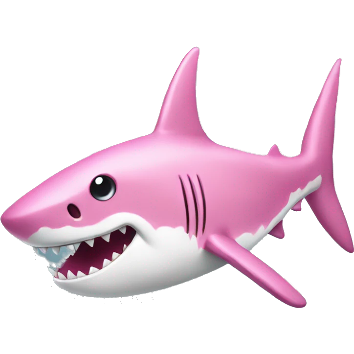 a pink shark emoji