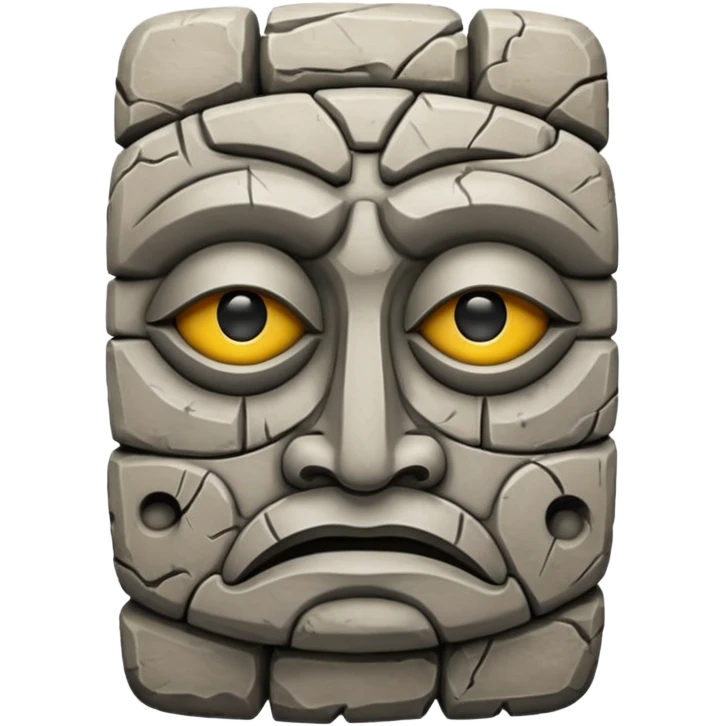 stone face totem emoji