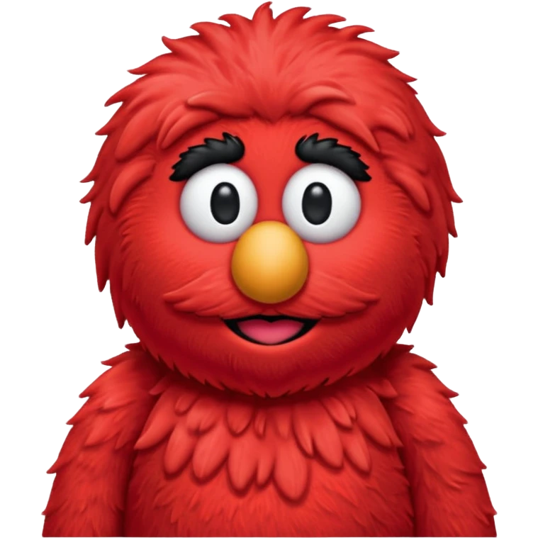 Elmo no eyebrows or mustache  emoji