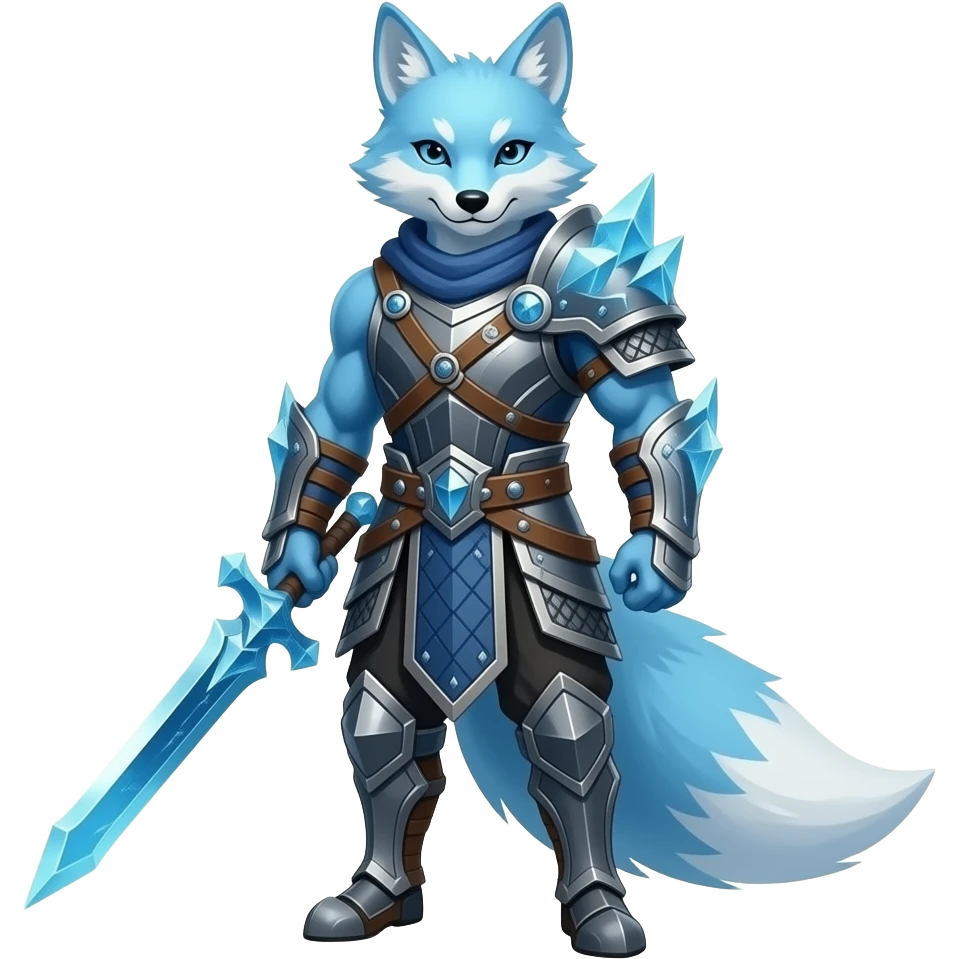 ice shard fox warrior emoji