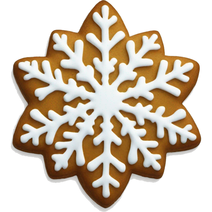 Christmas cookie snowflake shape  emoji