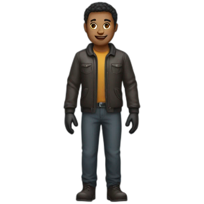 man wearing gloves full body emoji
